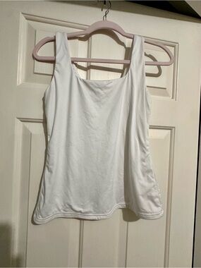 Classic White Scoop Tank Top